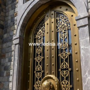 Brass Staircase Handrail With Classic Touch Herringbone Railing