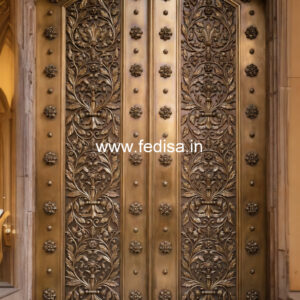 Elegant Brass Staircase Design With Decorative Finish House Outer Railing Design