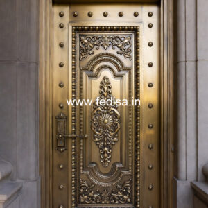 Decorative Brass Balcony Railing With Artistic Work Modern Wooden Handrail Design