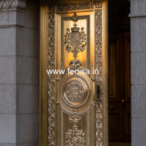 Traditional Brass Railing Design With Carving Work Sliding Gate Rail Design