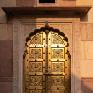 Luxury Brass Stair Railing For Royal Homes Staircase Glass Etching