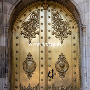 Brass Staircase Handrail With Classic Touch Steel Grill Design