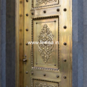 Elegant Brass Staircase Design With Decorative Finish Khidki Ka Design