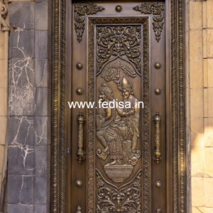 Designer Brass Stair Railing With Artistic Work Modern Grill Design