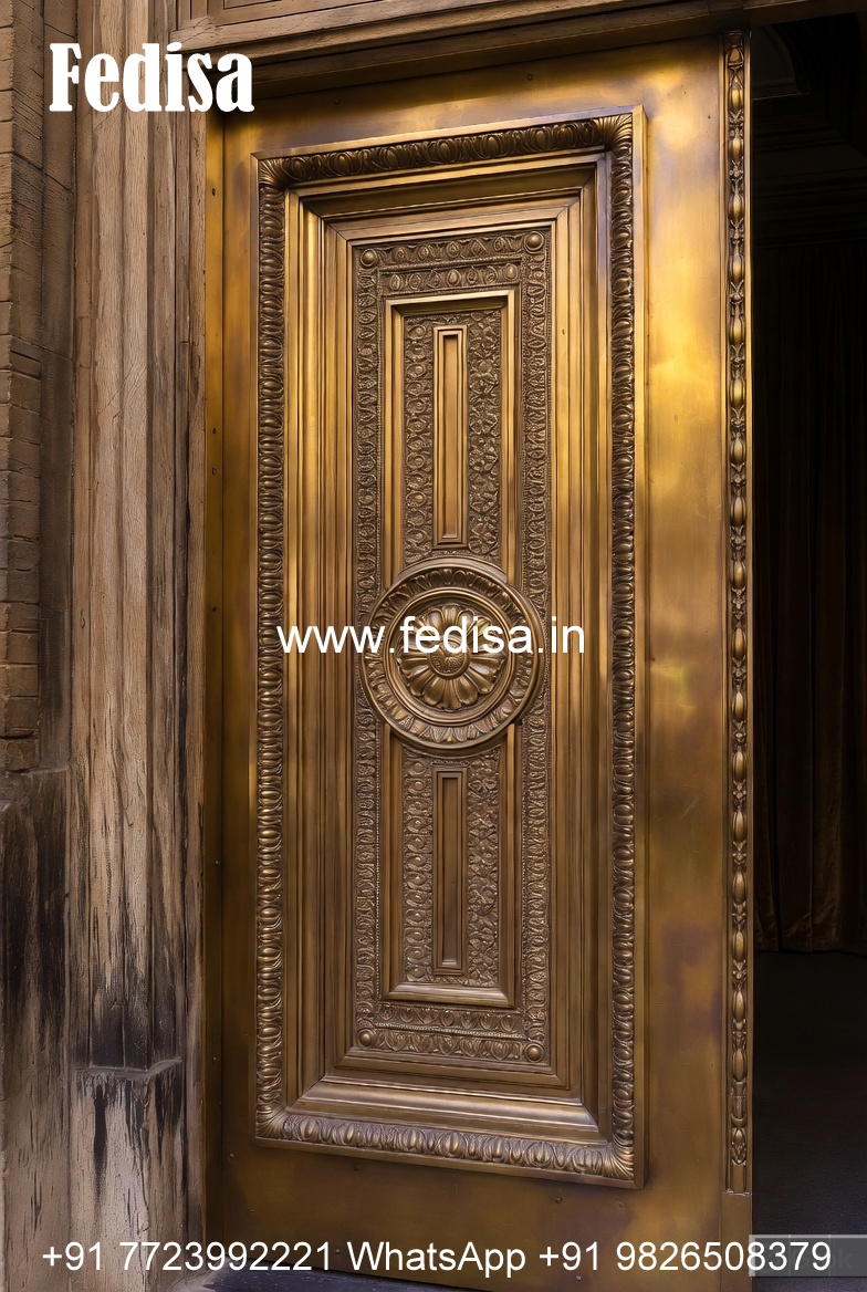 Premium Brass Handrail Design For Elegant Homes Front Door Grill Design