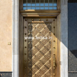 Elegant Brass Stair Railing With Classic Finish Grill Fence Design