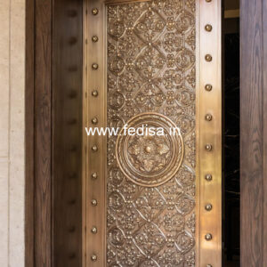Elegant Brass Balcony Railing With Designer Look Iron Jali Door Design