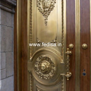 Luxury Brass Stair Railing For Royal Homes Steel Grill Door Design