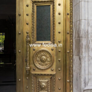 Artistic Brass Railing Design With Luxury Look Front Balcony Grill Design