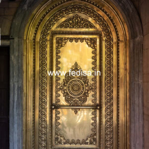 Decorative Brass Railing Design With Classic Finish Jangla Khidki Ka Design