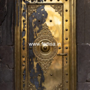 Elegant Brass Railing Design With Artistic Finish Grill Flower Design