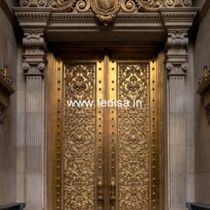 Stylish Brass Staircase Railing With Elegant Look Window MS Grill Design