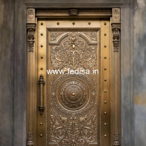 Classic Brass Staircase Railing With Royal Finish Horizontal Window Grill Design