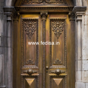 Designer Brass Handrail For Premium Staircases Large Window Grill Design