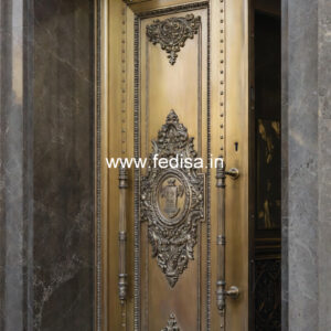 Elegant Brass Balcony Railing With Designer Style Fancy Gate Grill