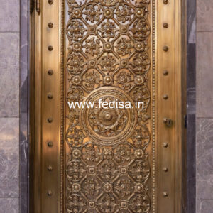 Stylish Brass Balcony Railing With Artistic Design MS Square Pipe Grill Design