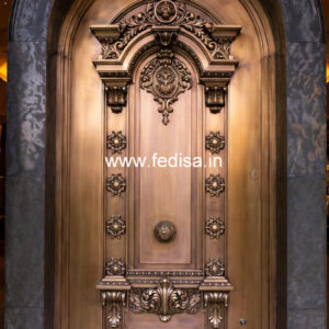 Antique Brass Balcony Railing With Classic Style Iron Khidki Design