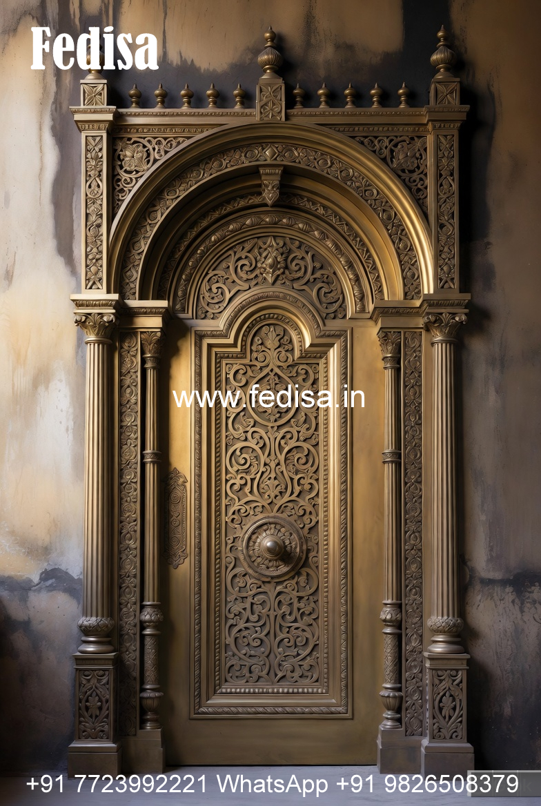 Elegant Brass Stair Railing With Classic Finish Lohe Ki Window Design