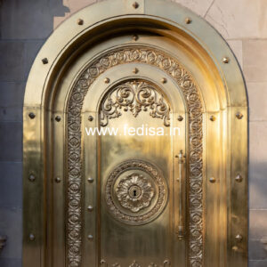 Luxury Brass Stair Railing For Royal Homes Front Side Grill Design