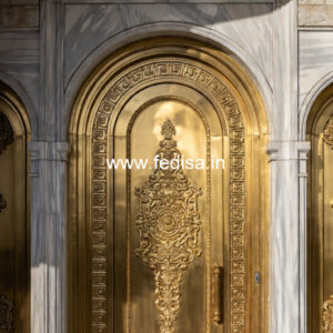 Luxury Brass Railing Design With Gold Finish Home Front Steel Grill Design With Glass