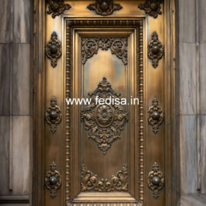 Brass Balcony Railing With Decorative Pattern Outer Grill Design