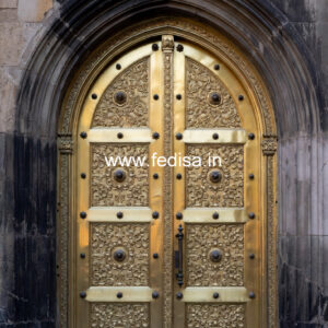 Modern Brass Balcony Railing With Sleek Finish Grill Window Simple Design