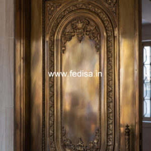 Brass Balcony Railing With Decorative Pattern Grill Gate Simple Design