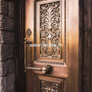 Premium Brass Balcony Railing Collection Round Shape Grill Design