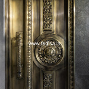 Antique Brass Railing For Classic Homes Entrance Door Grill Design