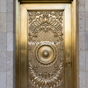 Modern Brass Balcony Railing With Sleek Finish Grill Design For Elevation