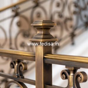 High-end Brass Staircase Railing Design Modern Stairs Design Indoor