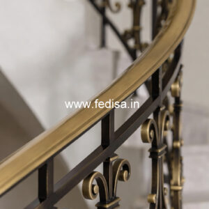 Ornamental Brass Railing Design For Classic Homes Staircase Glass Design