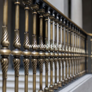 Classic Brass Staircase Design For Luxury Homes Steel Grill Design For Stairs Price