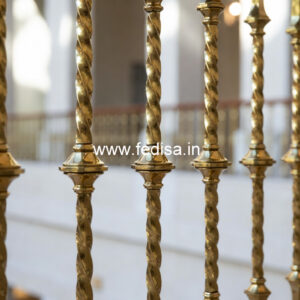 Brass Staircase Railing Design With Glass Panels Stair Cases Designs