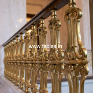 Antique Brass Railing Design For Classic Interiors Wooden Staircase Designs For Homes