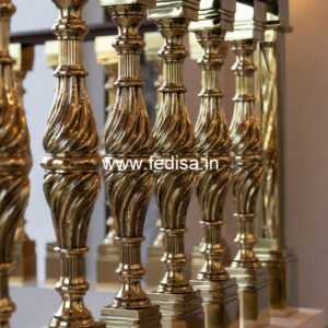Brass Railing Design For Modern Interior Decoration Concrete Stair Design For Small House