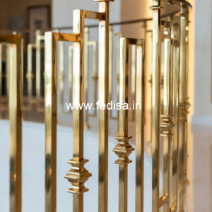 Custom Brass Staircase Railing Design For Homes Wooden Railing Designs For Stairs