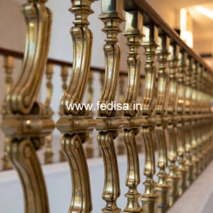 Classic Brass Railing Design For Staircase Exterior Staircase Design