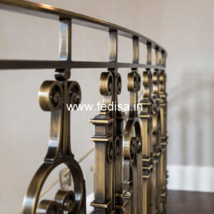 Decorative Brass Stair Railing Design Modern Glass Staircase Design