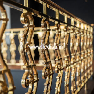 Elegant Brass Staircase Railing Design Entrance Stairs Design