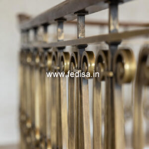 Antique Style Brass Railing Design For Classic Villas Circular Staircase Design