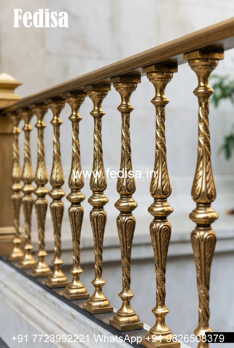 Royal Brass Railing Design For Grand Staircases Modern Stairs Railing Designs In Steel