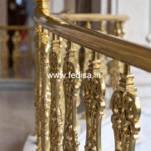 Brass Stair Railing Design For Premium Villas Stairs Cabinet Design