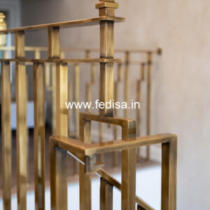 Elegant Brass Staircase Design With Decorative Finish Spiral Staircase Design For Small Spaces