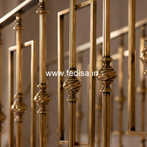 Elegant Brass Railing Design For Modern Villas Stairs Paint Design