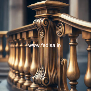 Elegant Brass Handrail Design For Premium Spaces Iron Staircase For Terrace