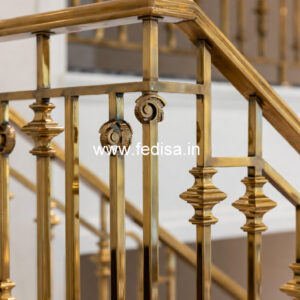 Designer Brass Stair Railing For Luxury Decor Pop Design For Stairs Roof