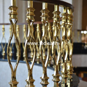 Premium Brass Balcony Railing With Fine Craftsmanship Outer Staircase Design