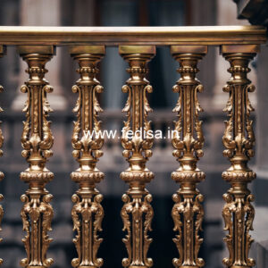 Custom Brass Balcony Railing For Unique Homes Staircase Structural Design