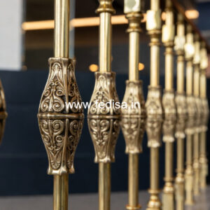 Designer Brass Staircase Railing For Villas Staircase Ceiling Design